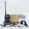 Statie Radio Baofeng UV-5R, Walkie Talkie, Dual Band VHF UHF, Programata PMR446, Acumulator 1800mAh, Casti+Microfon, Antena, LCD Color