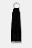 BOSS eșarfă cu l&acirc;nă culoarea negru, uni, 50552112