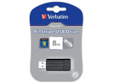 Stick Memorie Verbatim Store &#039;n&#039; Go PinStripe 8GB, USB 2.0, black, 8 GB