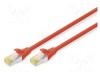 Patch cord DIGITUS RJ45 S/FTP Cat 6a LSZH 10m roșu