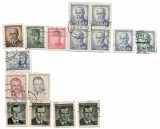 Cehoslovacia - Marci diverse (16 buc.), 1945-1949 - valori obliterate