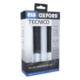 MBS Set manosoane moto Oxford TECNICO Grips, AL+cauciuc, L134mm, D.32mm, ghidon d.22, argintii, Cod Produs: OX612OX