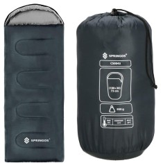 Sac de dormit tip mumie, cu geanta de transport, 210x73cm, 8-20grade, culoare gri Household NewTrend