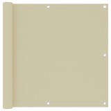 vidaXL Paravan pentru balcom, crem, 90x300 cm, țesătură oxford