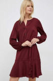 Cumpara ieftin GAP rochie culoarea bordo, mini, evazati