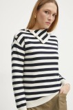 Morgan pulover MOUETTE femei, culoarea bej, cu turtleneck, MOUETTE