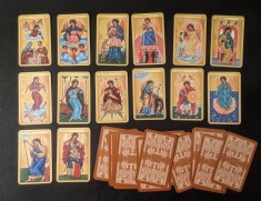 TAROT. KARMA ANGELS set complet 32+1 CARTI de joc pt. Ghicit Oracol ILUSTRATE INGERI Cu instructiuni explicative 5 limbi Engleza Franceza Stare ca noi