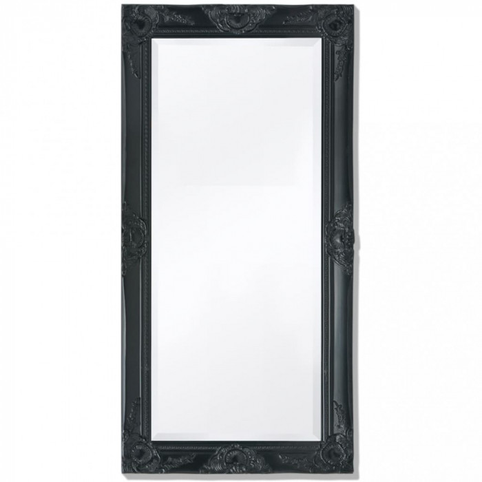 Oglinda de perete &icirc;n stil baroc, 100 x 50 cm, negru GartenMobel Dekor