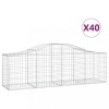Cosuri gabion arcuite 40 buc, 200x50x60/80 cm, fier galvanizat