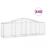 Cumpara ieftin Cosuri gabion arcuite 40 buc, 200x50x60/80 cm, fier galvanizat