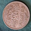 Tunisia , 20 franc 1935 , AHMAD II BEY , argint 20 grame, Africa