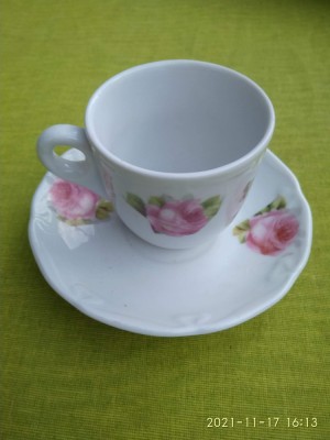 Frumoasa ceasca de cafea din portelan suedez foto