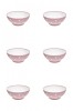 Set boluri, 6 piese, 350 ml, Plastic, Roz