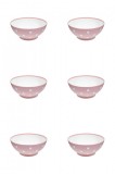 Set boluri, 6 piese, 350 ml, Plastic, Roz