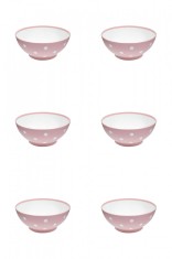 Set boluri, 6 piese, 350 ml, Plastic, Roz