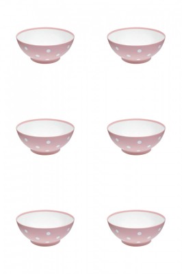 Set boluri, 6 piese, 350 ml, Plastic, Roz foto