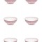 Set boluri, 6 piese, 350 ml, Plastic, Roz