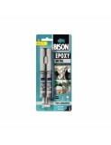 Adeziv Metalic Bicomponent Bison Epoxy Metal 2x12ml, Reparatii Auto, Garduri, Unelte, Rezistent Apa, Temperaturi Extreme, Slefuire, Vopsire