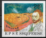 C2146 - Albania 1990 - Van Gogh bloc stampilat