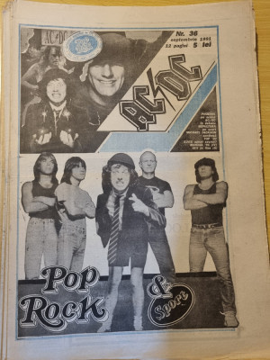 pop rock &amp;amp; sport septembrie 1991-formatia phoenix.ac-dc,sepultura,elvis, foto