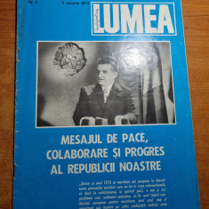 revista lumea 5 ianuarie 1973-mesajul de pace a lui ceausescu