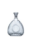 Sticlă transparentă pentru băuturi alcoolice cu capac din silicon, 750 ml