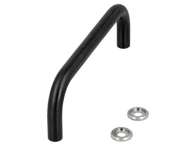 Manetă oţel neagră 43mm Fixare şurub M5
