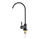 Leziter Robinet pentru Purificator Apa, Otel Inoxidabil, Negru, 32cm Inaltime, Design Elegant