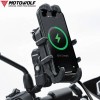 Suport Telefon Moto Antivibratii Motowolf cu Incarcare Wireless USB, Universal, Robust, Prindere Cadru/Oglinda, ATV Scuter