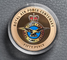 Guernsey 50 pence 2018 Royal Air Force Centenary foto