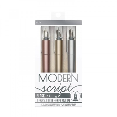 Set stilouri si carnet Modern Script - set de 4 foto