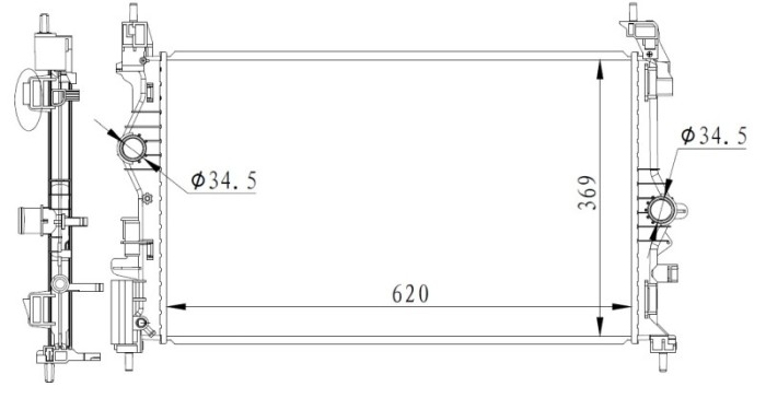 NRF 59272 Radiator, racire motor