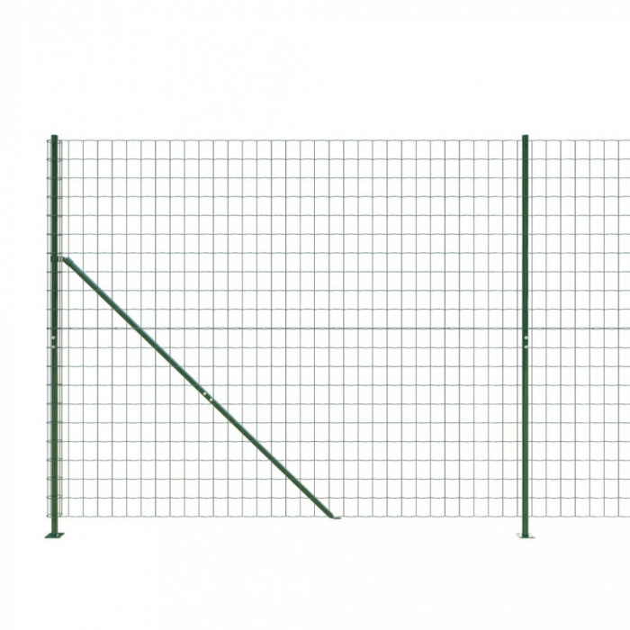 Gard plasa de sarma cu bordura, verde, 1,4x10 m GartenMobel Dekor