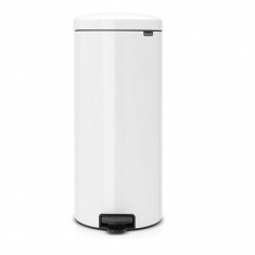 BRABANTIA Newicon - Cos de gunoi cu pedala, otel inoxidabil, alb, 30L - SECOND