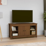 Comodă TV, maro miere, 103x36,5x52 cm, lemn masiv de pin, vidaXL