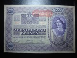 AUSTROUNGARIA / SUPRATIPAR DO 10.000 KRONEN 1918 SUPERBA