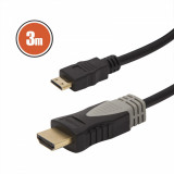 Cablu mini HDMI 3m cu conectoare placate cu aur Best CarHome, Carguard