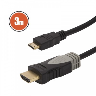 Cablu mini HDMI 3m cu conectoare placate cu aur Best CarHome foto