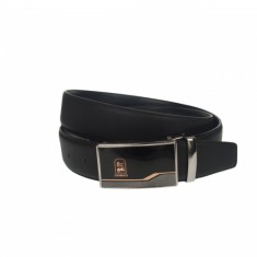 Curea barbati, casual-eleganta, din piele ecologica, latime 3.5 cm, negru - CK155N