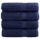 VidaXL Prosoape de m&acirc;ini premium SOLUND 4buc bleumarin 50x100cm 600gsm