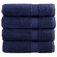 vidaXL Prosoape de m&acirc;ini premium SOLUND 4buc bleumarin 50x100cm 600gsm