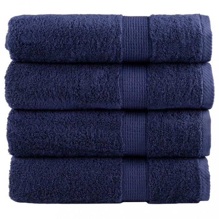 vidaXL Prosoape de m&acirc;ini premium SOLUND 4buc bleumarin 50x100cm 600gsm