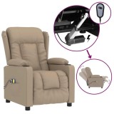 Cumpara ieftin Fotoliu de masaj electric, cappuccino, piele ecologica