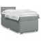 vidaXL Pat box spring cu saltea, gri deschis, 90x190 cm, textil 3288057
