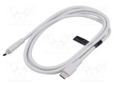 Cablu USB 2.0 USB C VENTION 1,5m alb nichelat