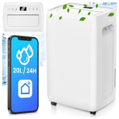 Dezumidificator si Purificator de Aer Wireless 2-in-1, Randament 20L/zi, Putere 330W, Anti-Mucegai, Control din Telefon