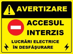 Placuta pentru lucrari electrice foto