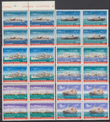 1981 LP 1025 -125 ANI DE LA INFIINTAREA COM. EUROPENE DUNARENE BLOCURI DE 4 MNH foto