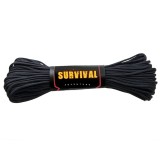 Sfoara Paracord Neagra 30m IdeallStore&reg; Adventure Survival, Rezistenta 250kg, Camping, Drumetii