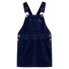 Rochie salopetă pentru copii, velur, bleumarin, 104 13905, vidaXL